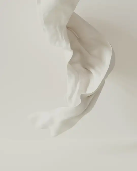 Tela blanca en el aire sobre un fondo liso