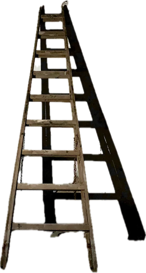 Escalera de tijera de madera