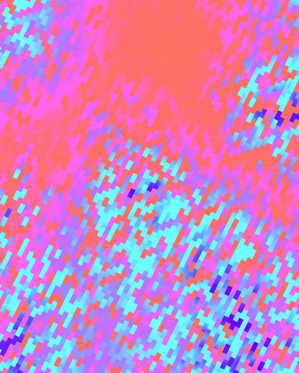 Textura de pixeles en rosa, celeste y coral