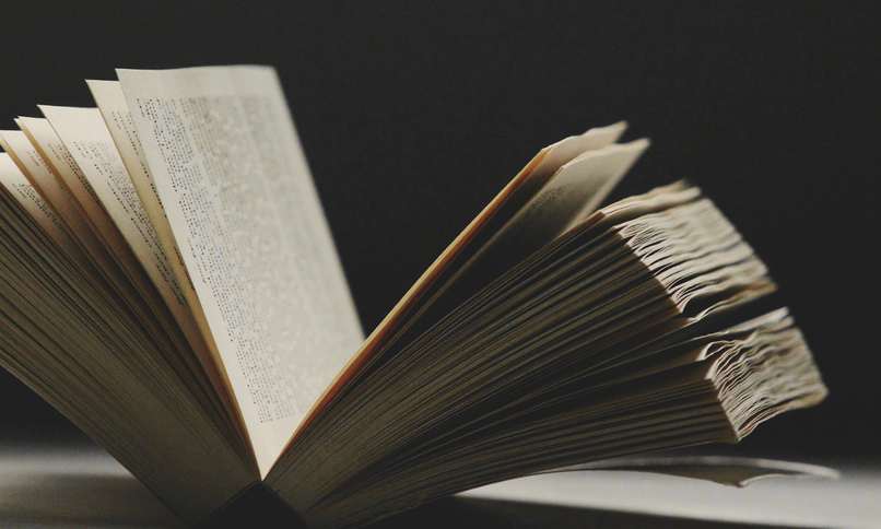 Páginas de un libro iluminadas desde un lado